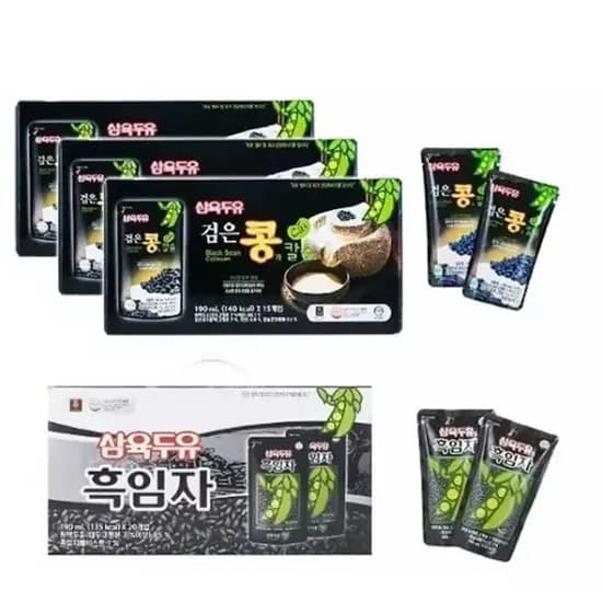 삼육두유 블랙푸드 세트, 190ml, 80팩