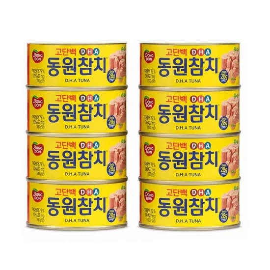 동원 참치 DHA, 원터치, 150g, 8개