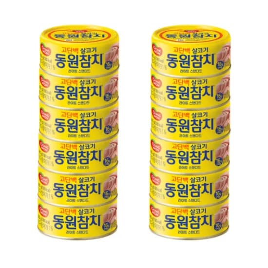 동원참치 라이트스탠다드, 85g, 12캔