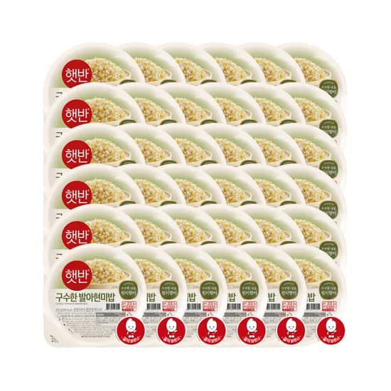 햇반 발아현미밥, 210g, 36개
