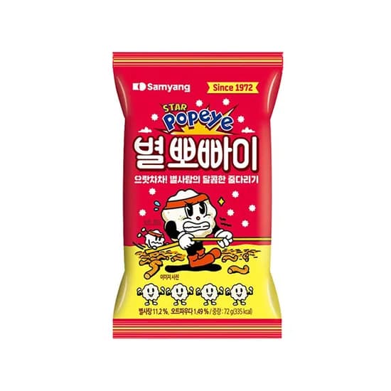 삼양식품 별뽀빠이, 72g, 12개