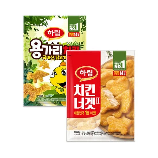 하림 용가리치킨 + 치킨너겟 1kg 1세트