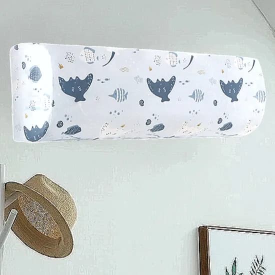 벽걸이 에어컨 커버 방수 덮개 보관 정리 먼지 카바, 블루, 31x86cm