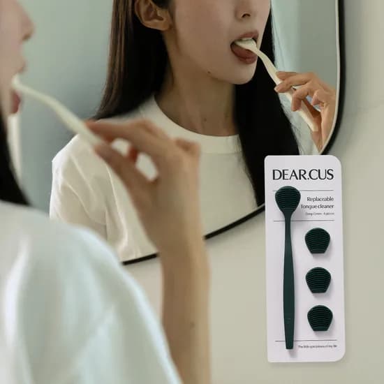 디어커스 혀자손 혀클리너, 딥그린, 본품, 1개 + 교체형 헤드, 3개