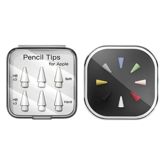 셀리코, 애플펜슬 펜촉 1/2 세대, HB, 6개입, 1개 + 고성능 실리콘 보호 팁, 8개입, 1개