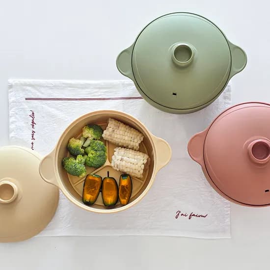 이디프 실리콘 멀티찜기, 대, 1300ml, 옐로우버터, 1개