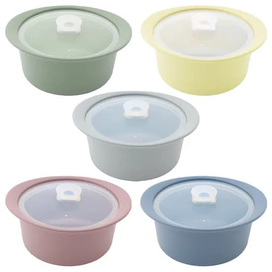 홈하우스 국산 프리미엄 실리콘 냄비 전자레인지 찜기, 라임, 800ml, 1입
