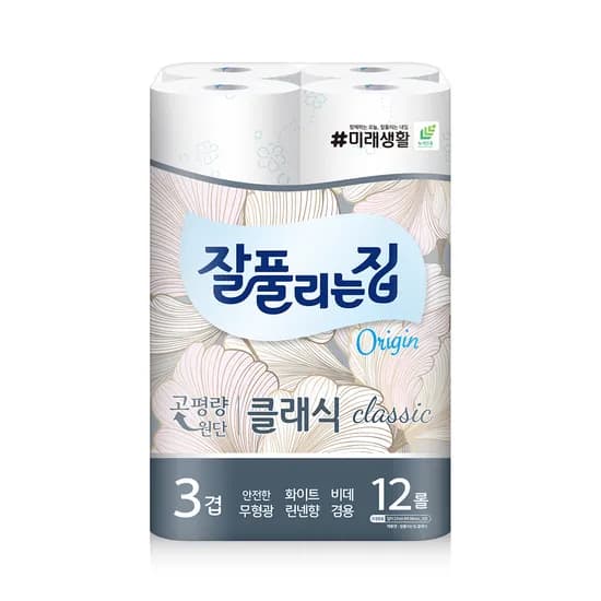 미래생활 잘풀리는집 클래식, 3겹, 27m, 12롤, 1팩