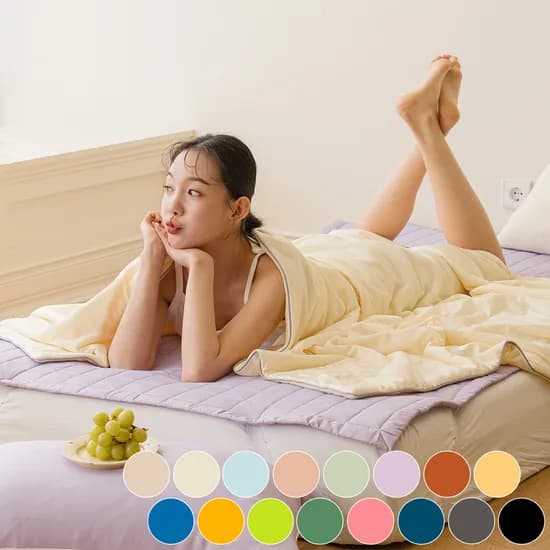 아이스 쿨링 접촉 냉감 여름 이불, 냉감 베개커버, 50x70, 푸시아 핑크, 1개