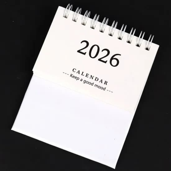 탁상용 2026 미니 캘린더 달력, 화이트, 1개