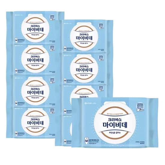 크리넥스 마이비데 클린케어 비데티슈 캡형 60매입 9팩
