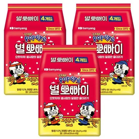 삼양식품 별뽀빠이, 72g, 12개