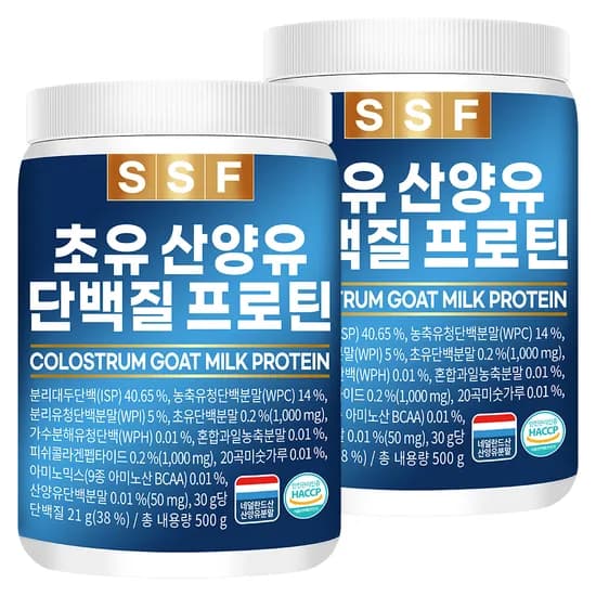 순수식품 초유 산양유 단백질 프로틴, 500g, 2통