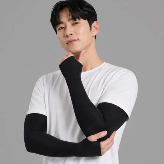 딥루트 자외선차단 손등형 팔토시 쿨토시, 블랙, FREE, 4세트