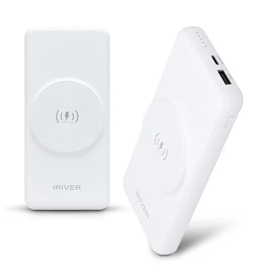 아이리버 15W 유무선 고속 충전 맥세이프 보조배터리 IWP-10, 화이트, 10000mAh, 1개