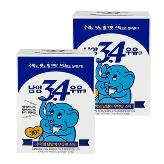 남양 3.4 우유맛 스틱 17.2g 30개입 2개
