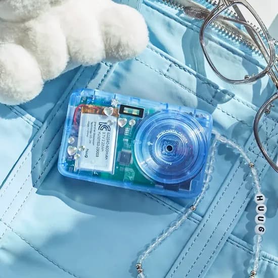 Huug 레트로 디지털 카메라 블루 1개