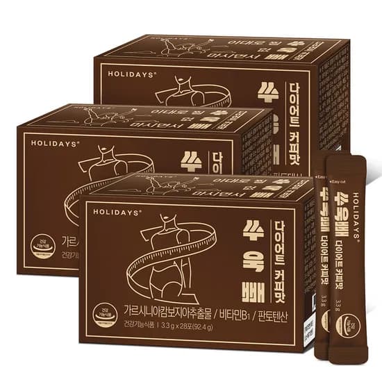 홀리데이즈 쑤욱빼 다이어트 커피맛, 3.3g, 28포, 3박스