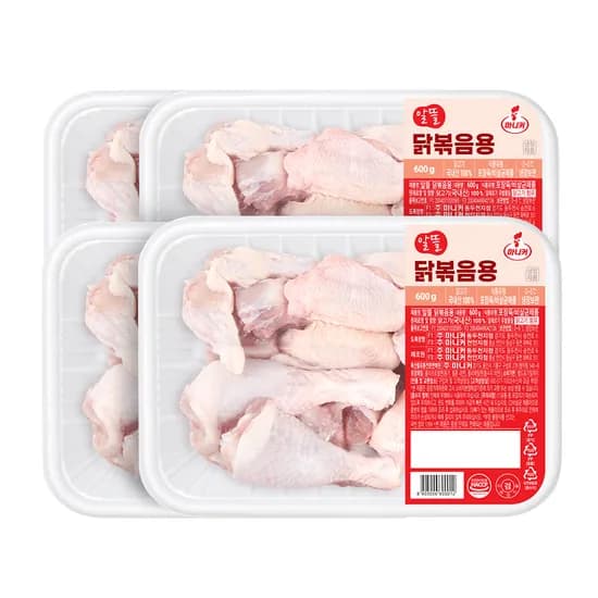 마니커 알뜰 닭볶음용, 국내산, 600g, 4개