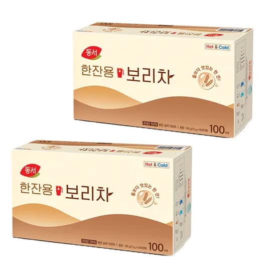 동서 한잔용 보리차, 150g, 100개입, 2통