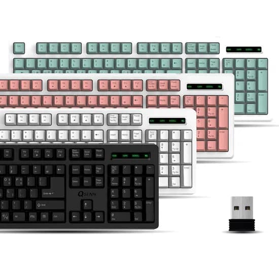 큐센 무선 멤브레인 키보드, SEM-DT45 Plus, 민트, 1개