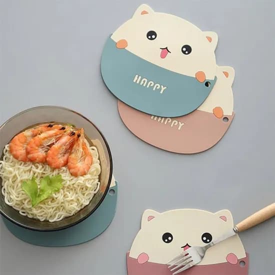 쉬미리 실리콘 냄비 받침대 레드 3개입