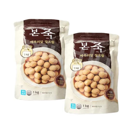 본죽 메추리알 장조림, 1kg, 2팩