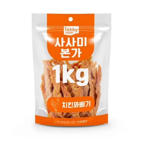 테비 고런치 사사미본가 치킨꽈배기, 강아지, 1kg, 1개