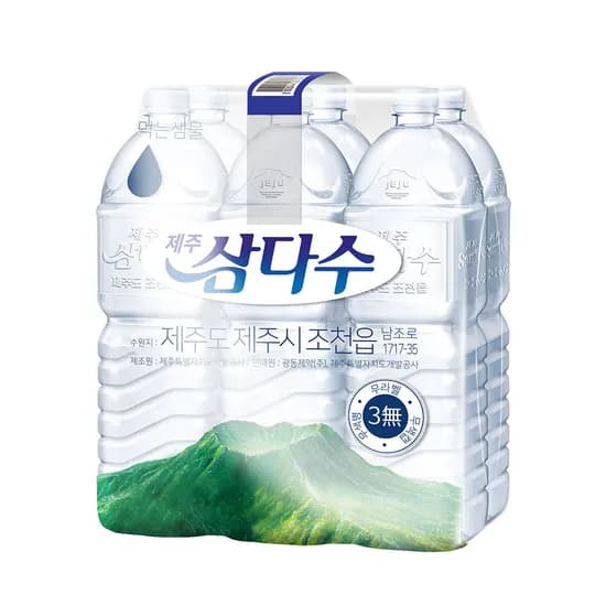 제주 삼다수, 무라벨, 2L, 6개