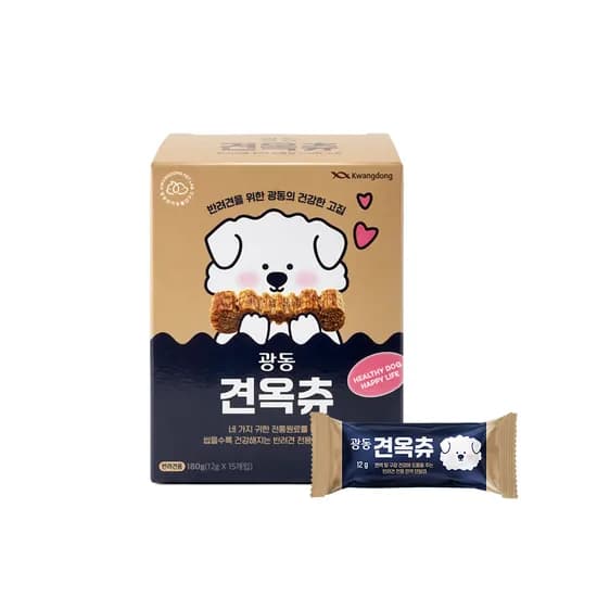 광동 견옥츄 강아지 덴탈껌, 오리, 산양유, 180g, 1박스