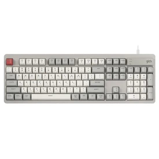 지클릭커 OFFICEPRO OPK50 사일런스 M RGB 풀윤활 무소음 방수 키보드 104키, 레트로, 멤브레인