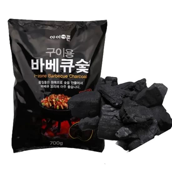 아이존 캠핑 야자 활성탄 바베큐 숯, 700g, 3봉, 1개