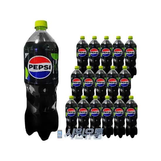 펩시콜라 제로 슈거 업소용, 라임향, 1.25L, 12개