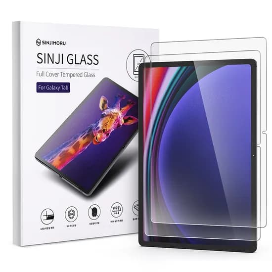 신지모루 갤럭시 탭용 풀커버 강화유리 액정보호, 투명, 2매, S11, S10 Lite, S10FE