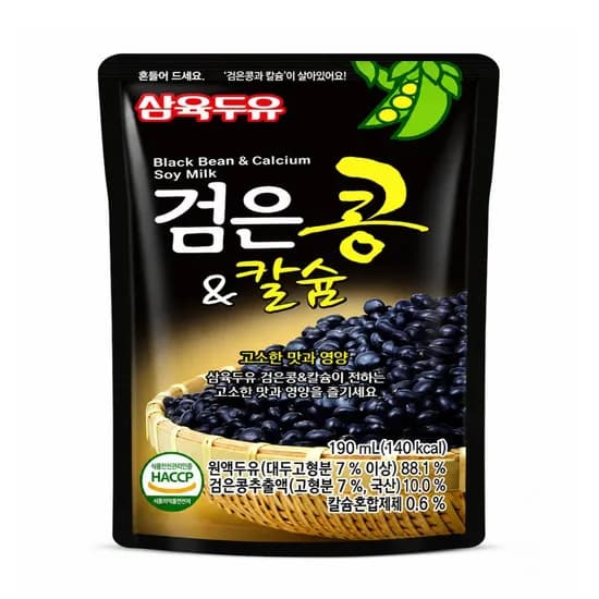 삼육두유 칼슘 넣은 검은콩 두유, 190ml, 40팩