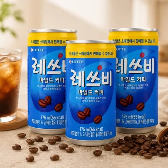 롯데칠성 레쓰비 마일드 커피 업소용, 175ml, 60개