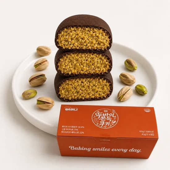 아끼니 진짜 두바이 쫀득 쿠키, 40g, 4개입, 2개