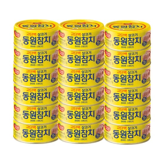 동원 살코기 참치, 85g, 18캔