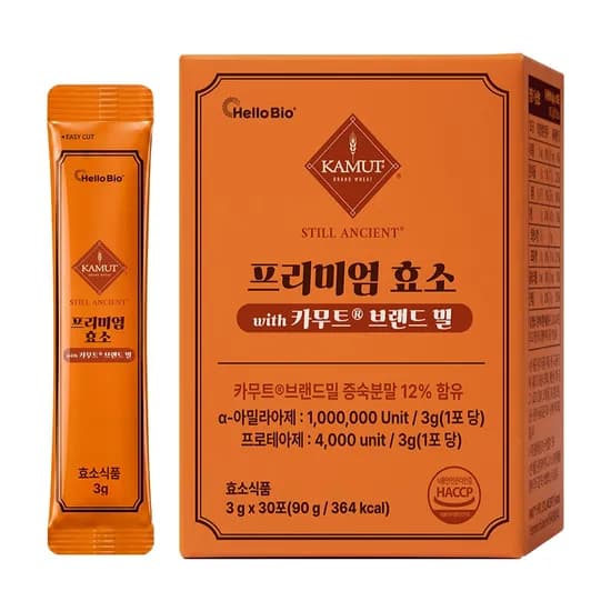 헬로바이오 프리미엄 효소 with 카무트 브랜드 밀, 3g, 30포, 1박스