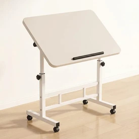 보조보 테이블 접이식 각도 높이 조절 이동식 사이드 테이블 메이플 80x40cm 1개