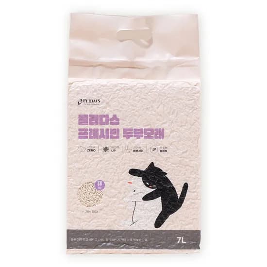 플리다스 고양이 두부모래, 라벤더, 7L, 6개, 1개