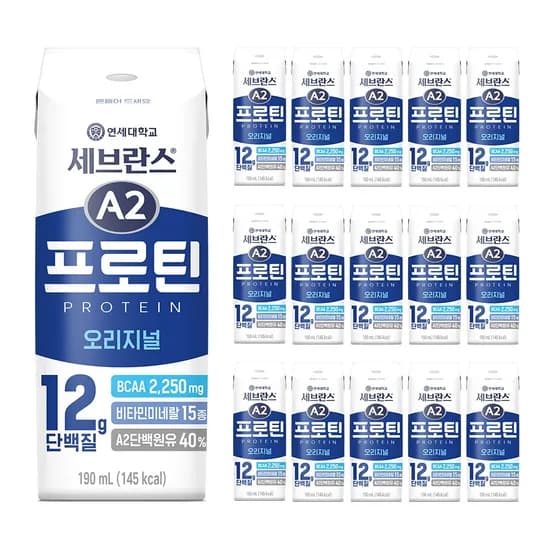 세브란스 A2 프로틴 오리지널 12g 190ml 16개 세브란스 A2 프로틴 오리지널 12g 190ml 16개