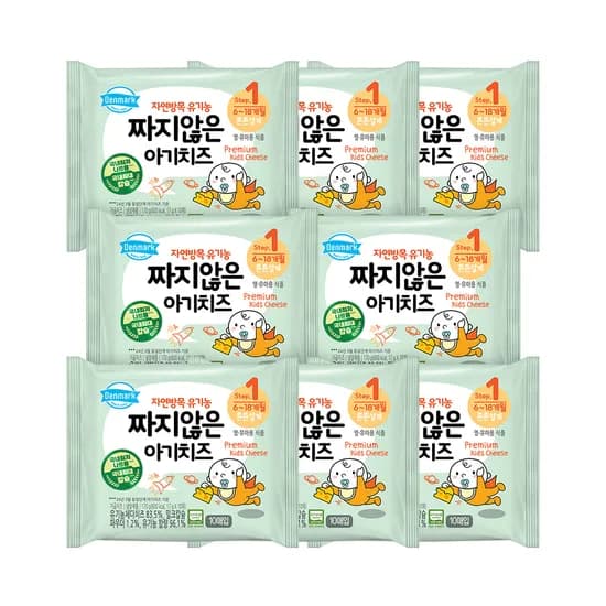 동원 덴마크 짜지않은 아기 치즈 1단계, 170g, 8개
