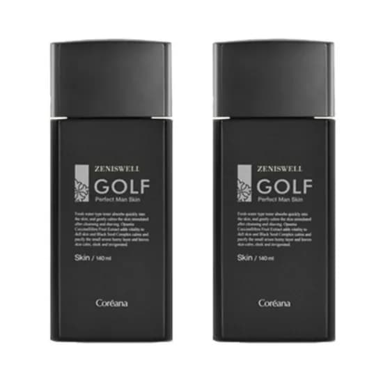 코리아나 제니스웰 골프 퍼펙트 맨 스킨, 140ml, 2개
