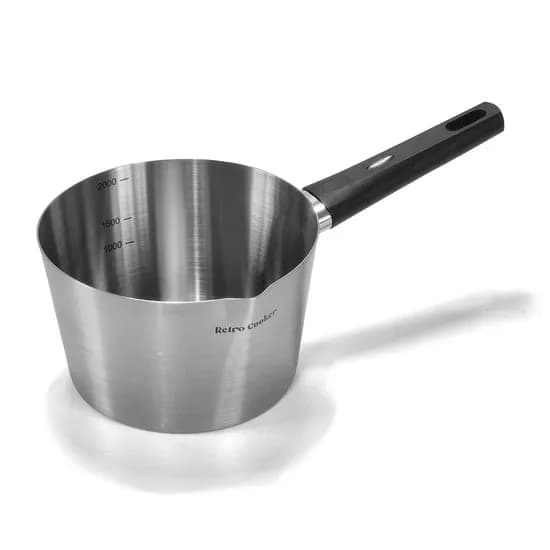 키친아트 IH 인덕션 레트로 스텐 편수 냄비, 18cm, 1개