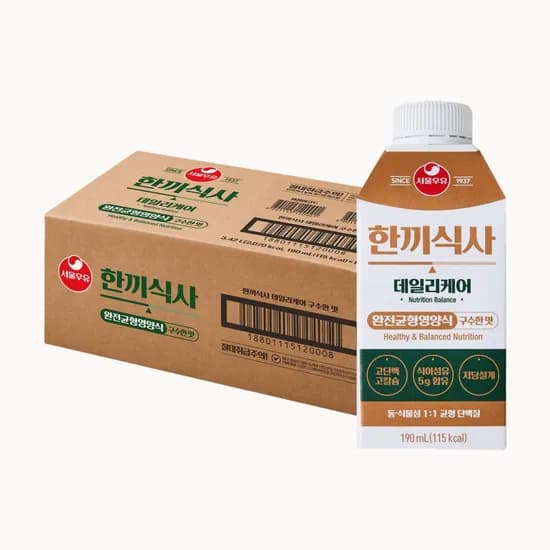 서울우유 한끼식사 데일리케어 고단백질, 190ml, 18팩