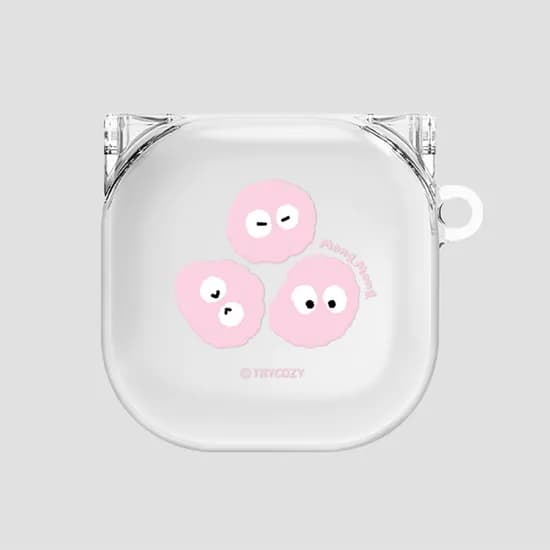 TRYCOZY 몽몽 버즈 시리즈 클리어 케이스, 버즈3/버즈3프로, 블루, 주문제작, 1개