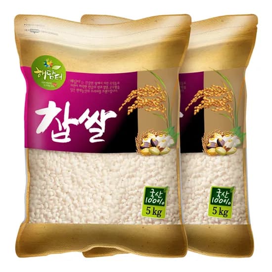 현대농산 국내산 찹쌀, 5kg, 2개