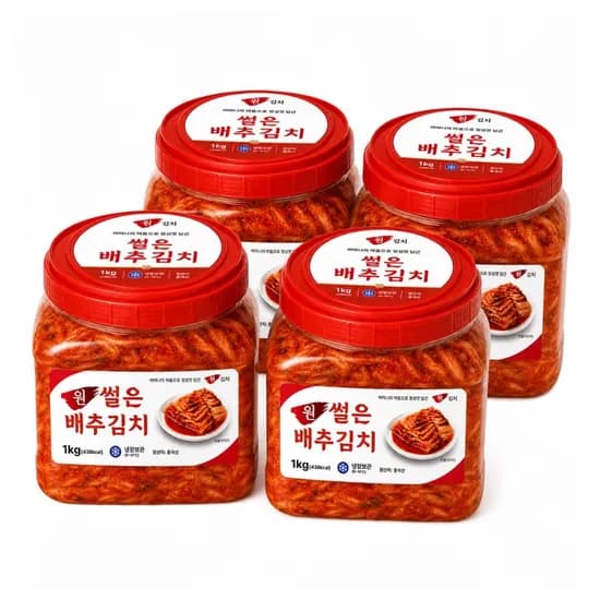 원김치 썰은배추김치, 1kg, 4개