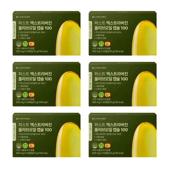 라이프턴 퍼스트 엑스트라버진 올리브오일 캡슐 100, 30캡슐, 6박스